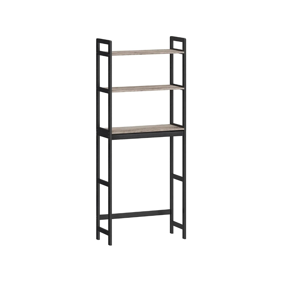 Over Toilet Storage Organizer With Shelves Hooks And Holder – product view 2 | Ridgefield Furniture
