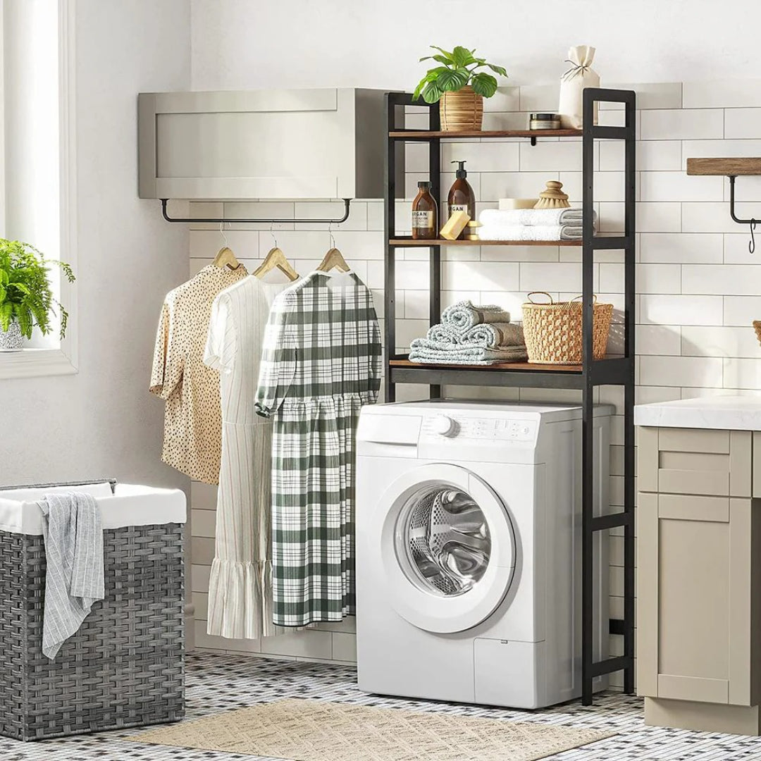 Over Toilet Storage Organizer With Shelves Hooks And Holder – product view 14 | Ridgefield Furniture