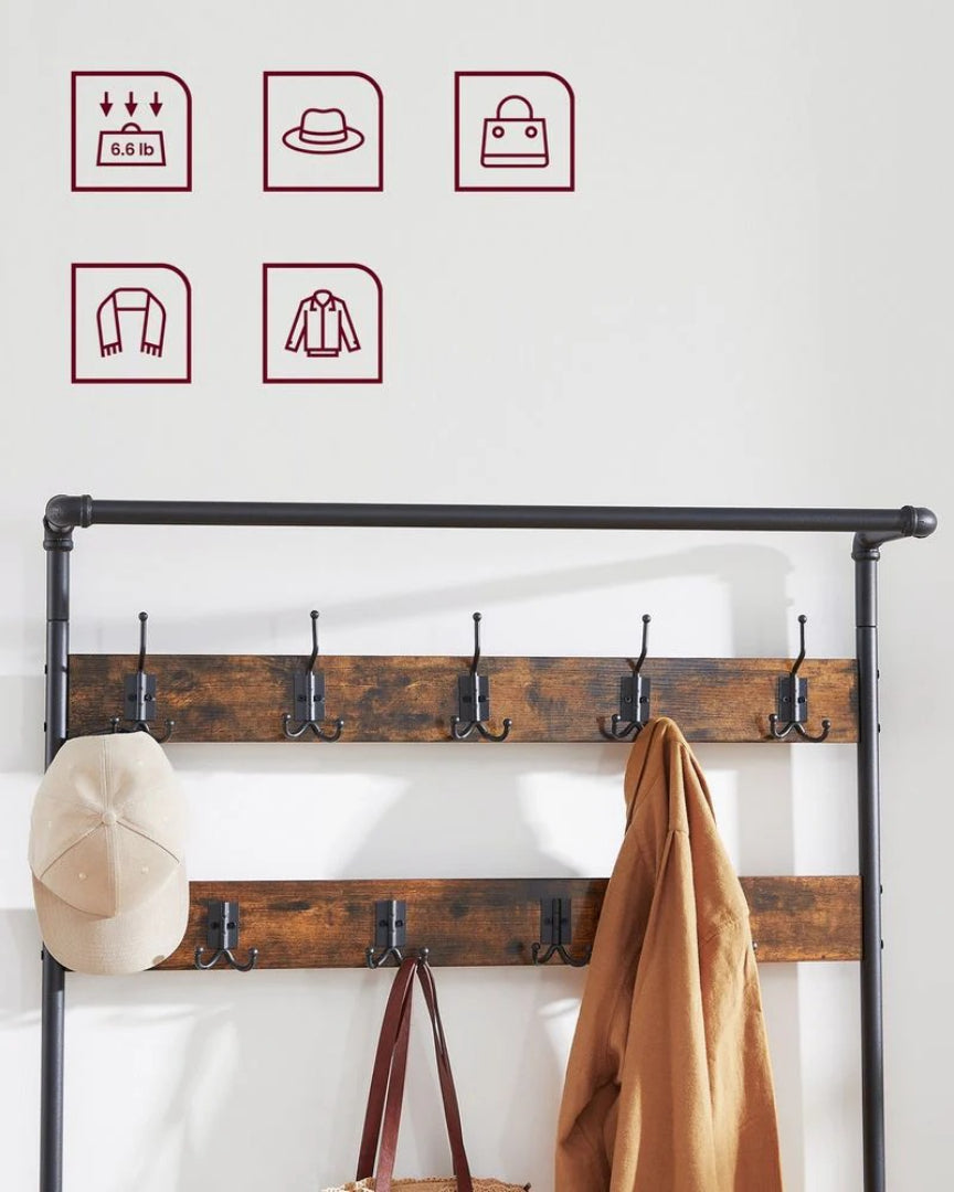 Coat Rack With Bench – product view 5 | Ridgefield Furniture