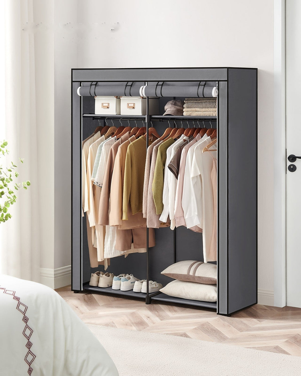 Portable Closet Wardrobe 55.1 X 16.9 X 68.5 Inches - product photo 11