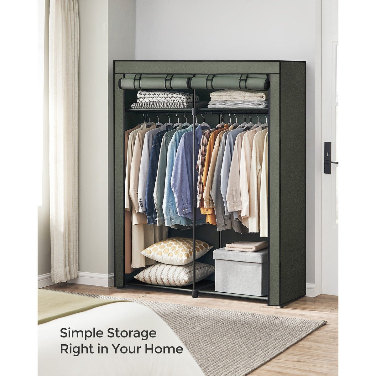 Portable Closet Wardrobe 55.1 X 16.9 X 68.5 Inches - product photo 18
