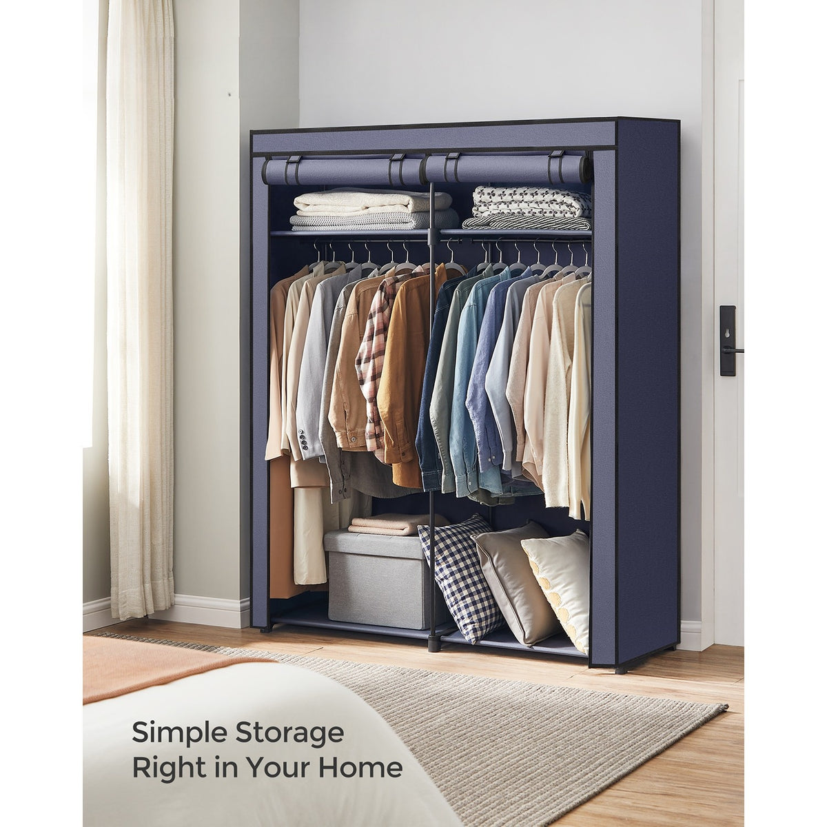 Portable Closet Wardrobe 55.1 X 16.9 X 68.5 Inches - product photo 27