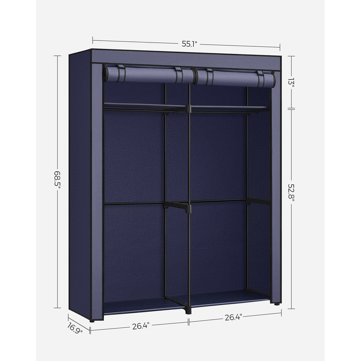 Portable Closet Wardrobe 55.1 X 16.9 X 68.5 Inches - product photo 32