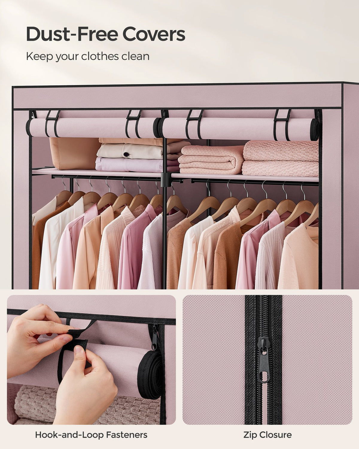 Portable Closet Wardrobe 55.1 X 16.9 X 68.5 Inches - product photo 39