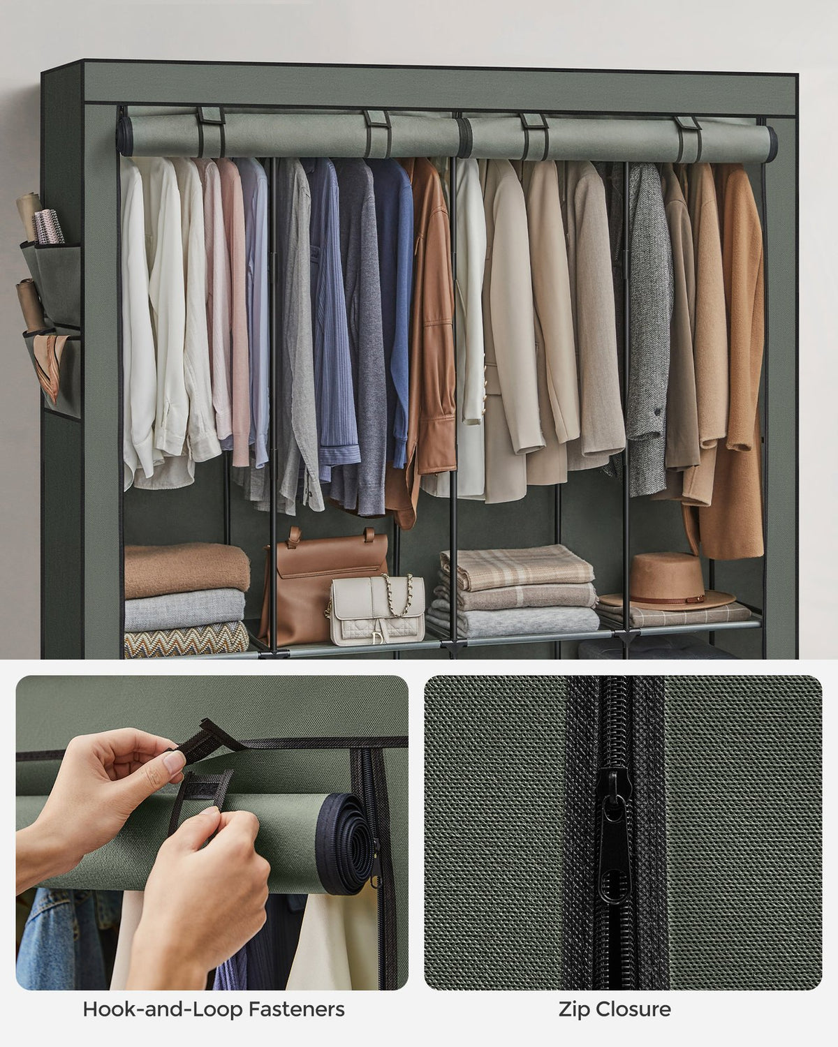 Portable Closet With 3 Shelves - product photo 47