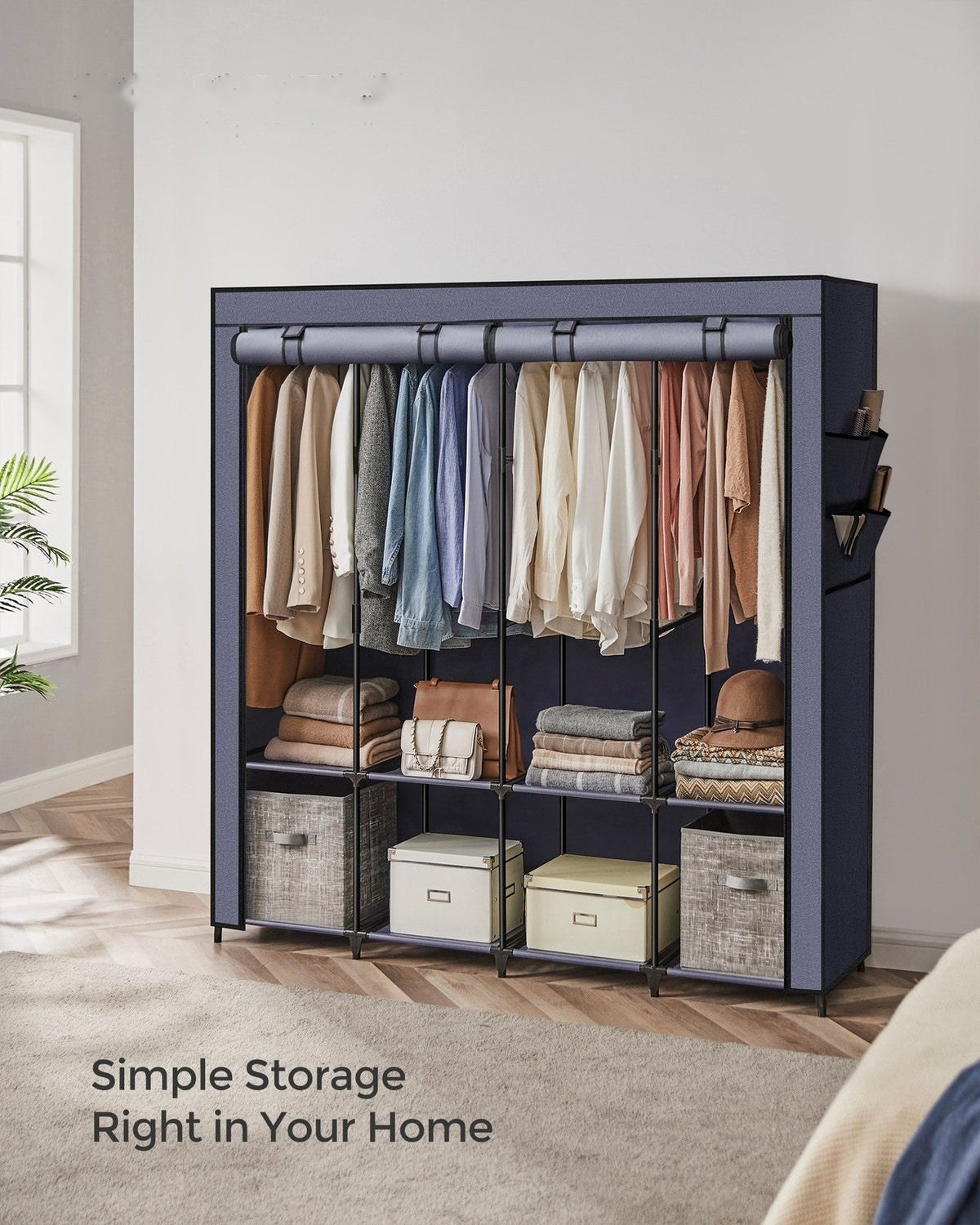 Portable Closet With 3 Shelves - product photo 49