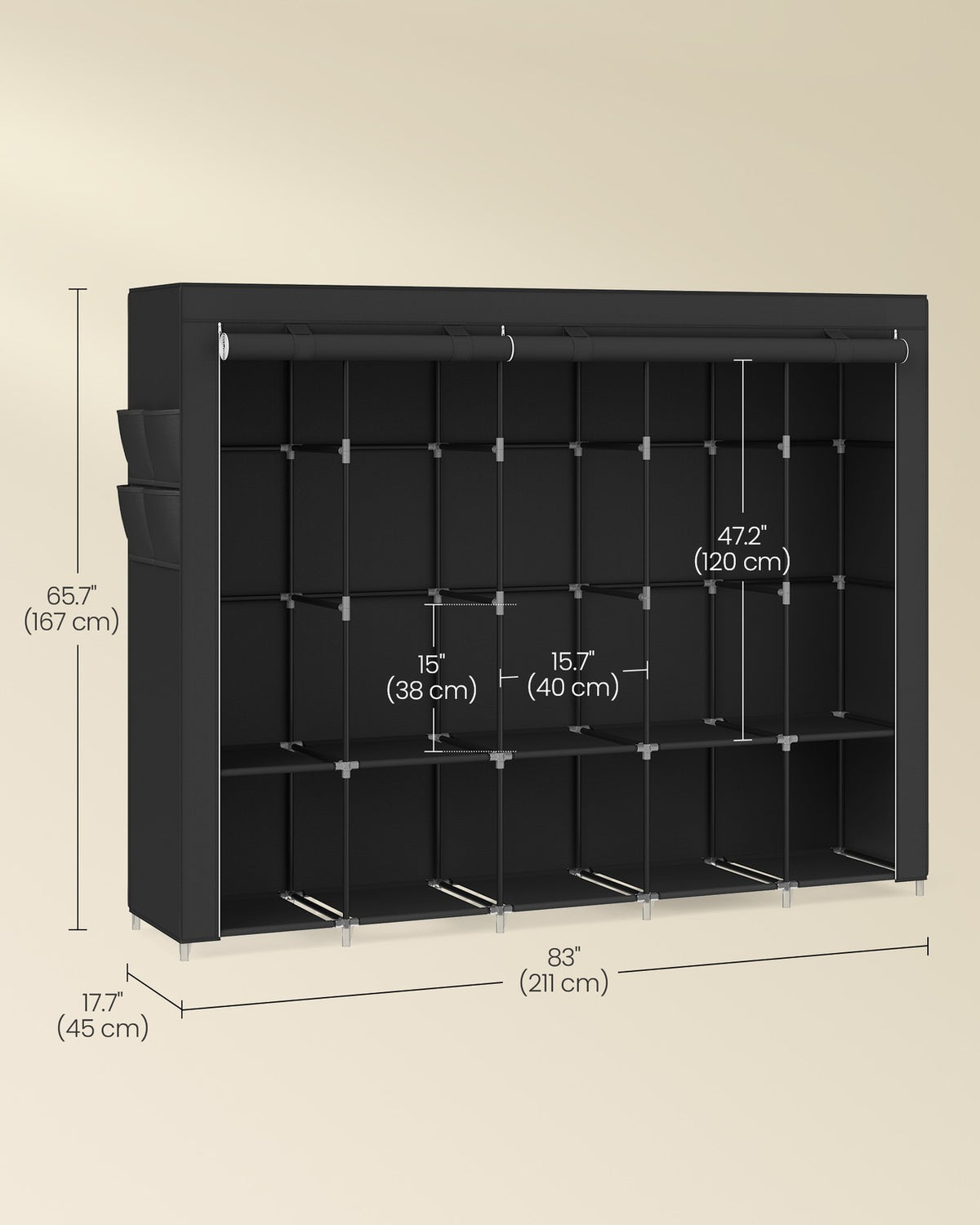 Portable Closet With 3 Shelves - product photo 61