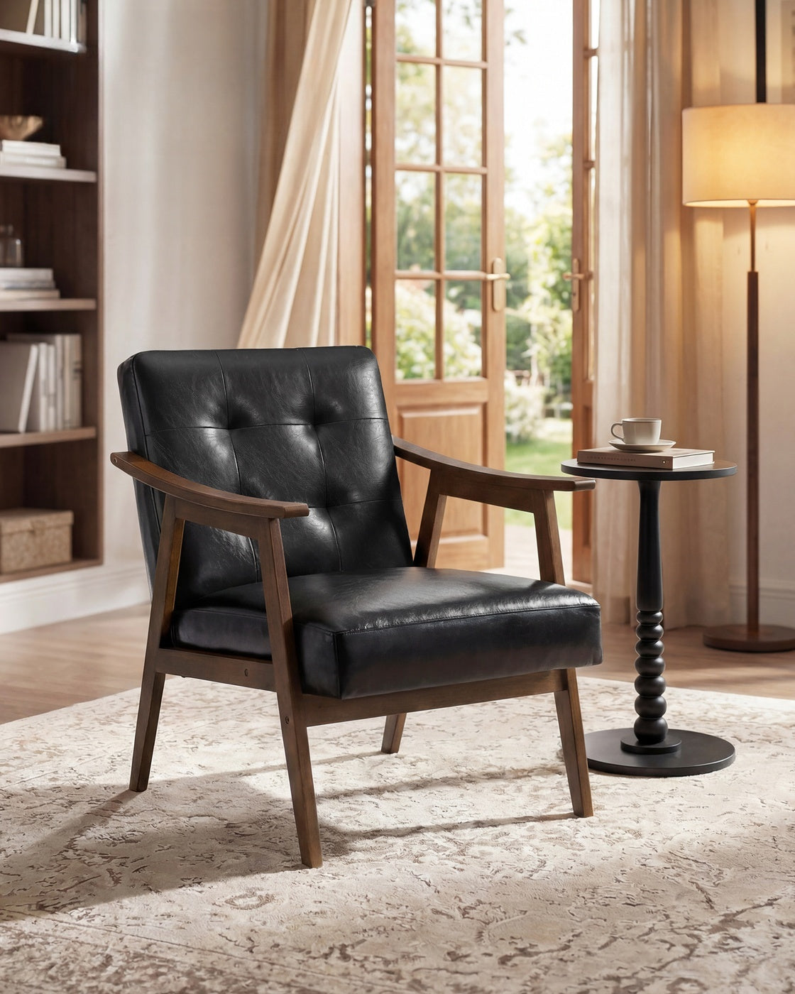 PU Leather Accent Chair With Steel Frame For Living Room Or Office - product photo 10