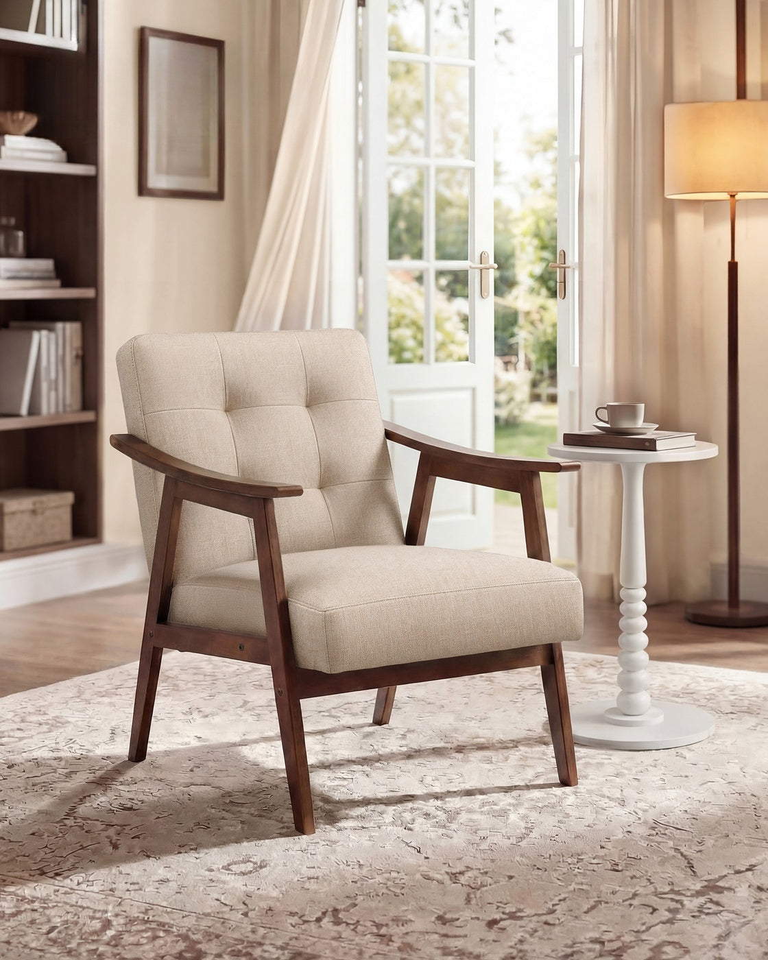 PU Leather Accent Chair With Steel Frame For Living Room Or Office - product photo 16