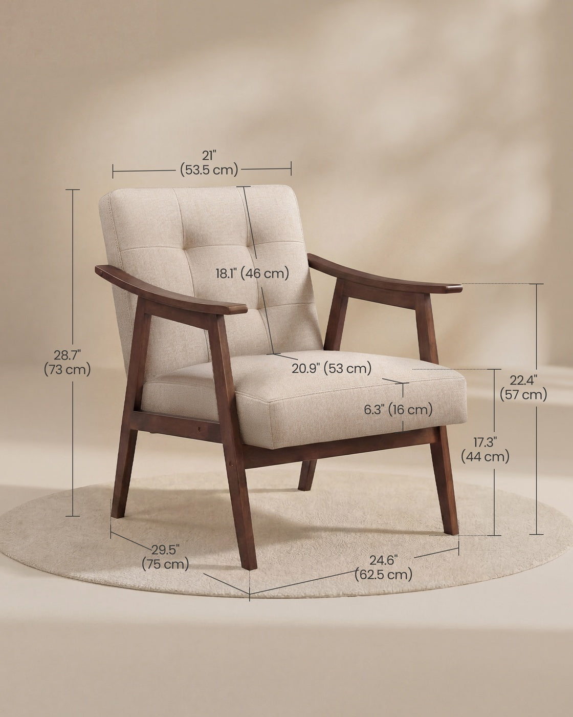 PU Leather Accent Chair With Steel Frame For Living Room Or Office - product photo 20