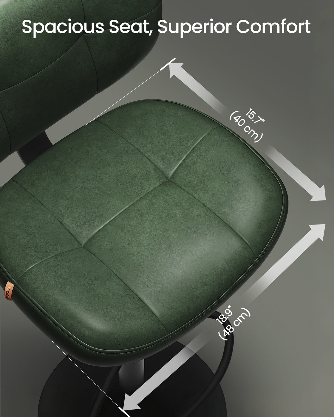 PU Leather Swivel Bar Stools With Back, Footrest And Adjustable Height - product photo 32