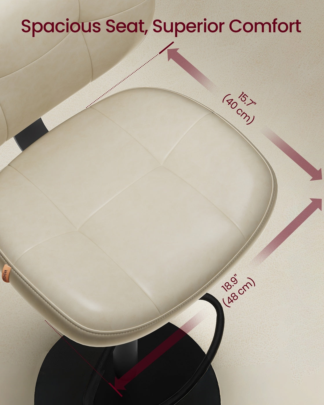 PU Leather Swivel Bar Stools With Back, Footrest And Adjustable Height - product photo 44