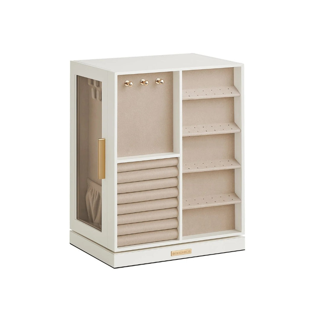 Rotating Jewelry Box Organizer With 5 Drawers And Hooks – product view 1 | Ridgefield Furniture