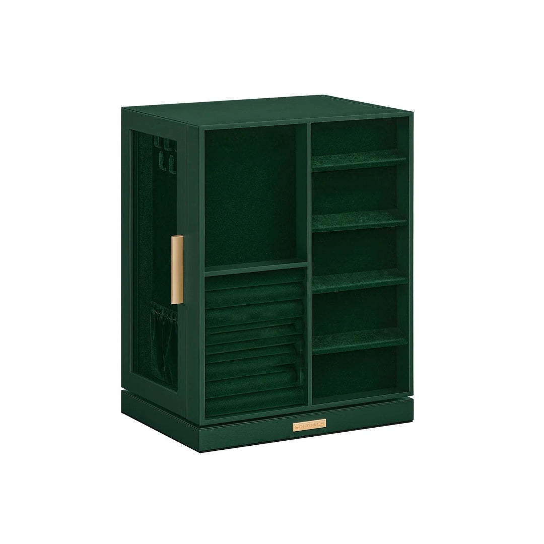 Rotating Jewelry Box Organizer With 5 Drawers And Hooks – product view 4 | Ridgefield Furniture