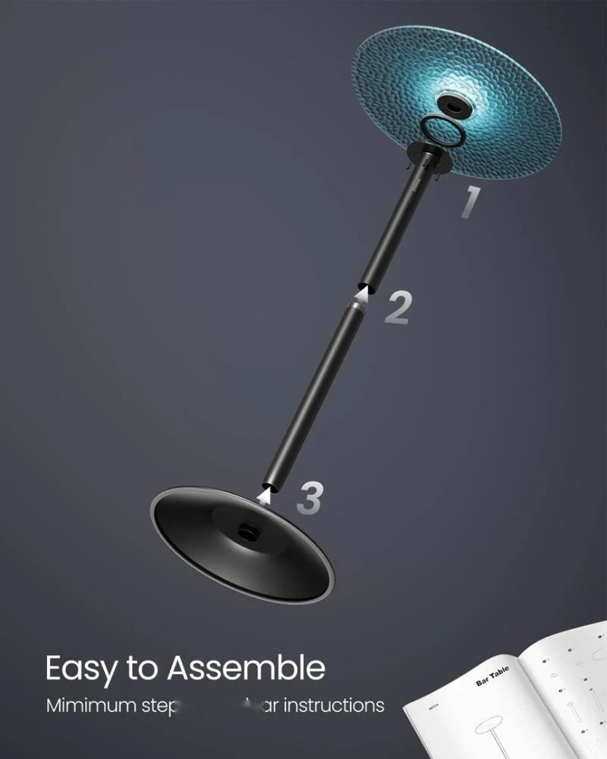 Round Cocktail Table with RGB Lights and Glass Top – product view 6 | Ridgefield Furniture