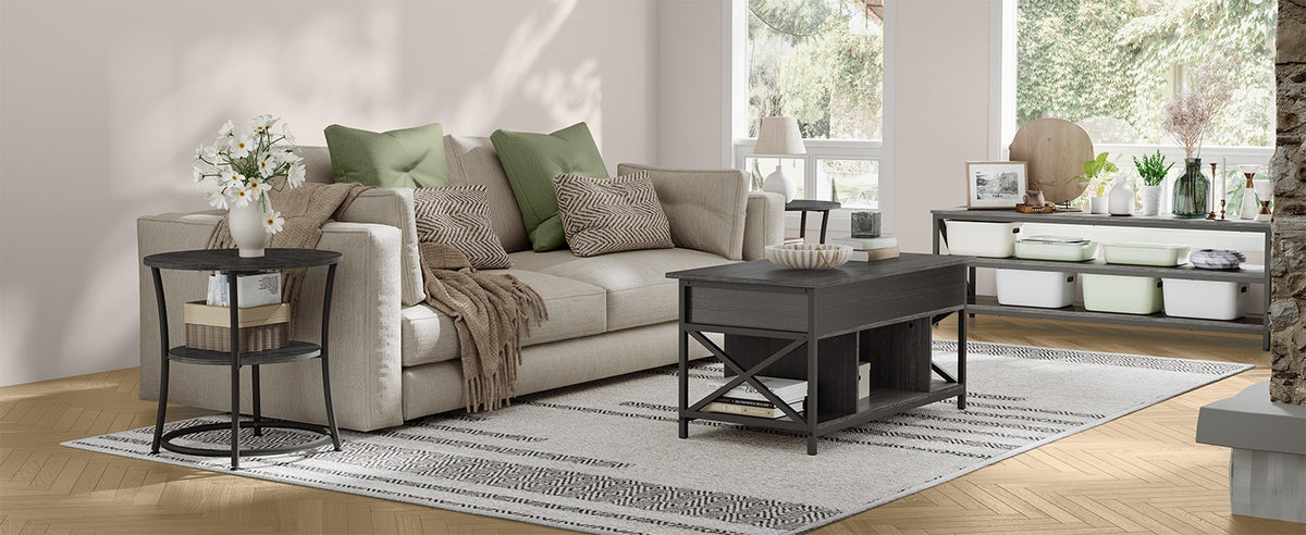 Round End Table With 2 Shelves, 3 Tier Side Table For Living Room - product photo 52