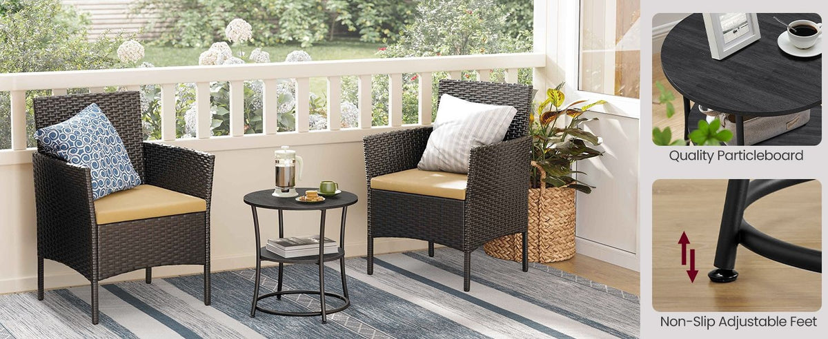 Round End Table With 2 Shelves, 3 Tier Side Table For Living Room - product photo 53