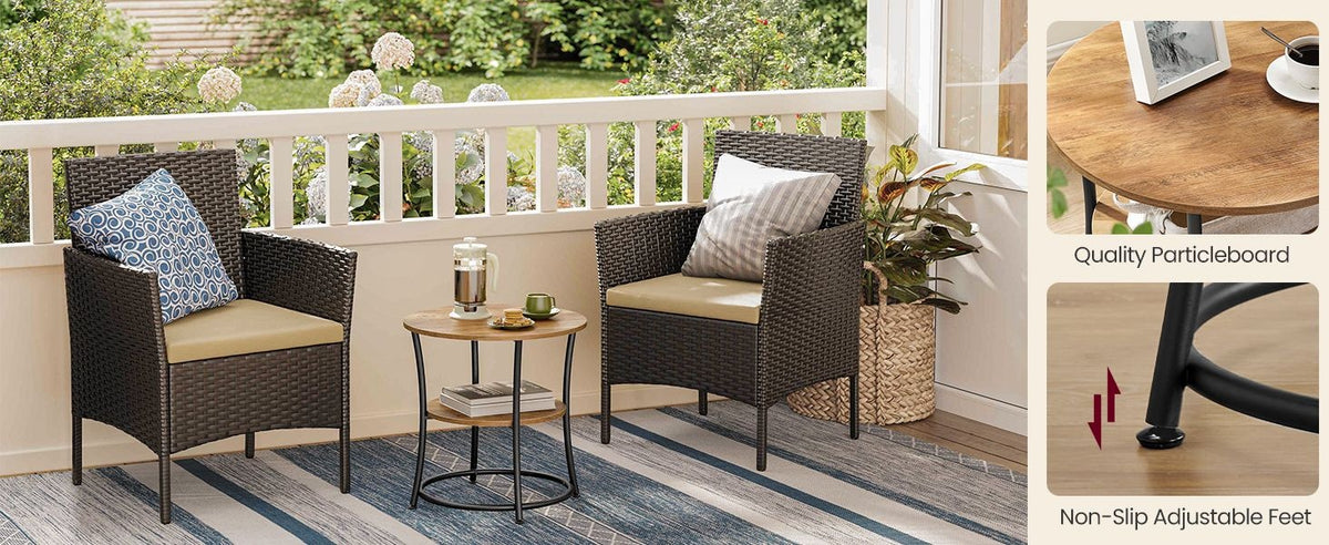 Round End Table With 2 Shelves, 3 Tier Side Table For Living Room - product photo 56