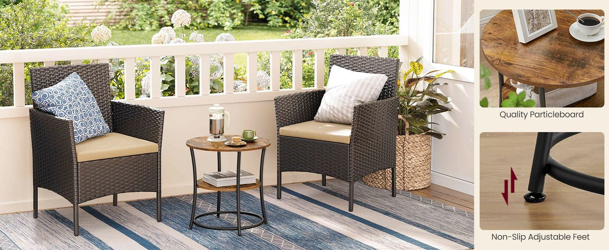 Round End Table With 2 Shelves, 3 Tier Side Table For Living Room - product photo 59