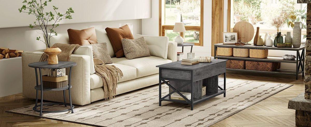 Round End Table With 2 Shelves, 3 Tier Side Table For Living Room - product photo 60