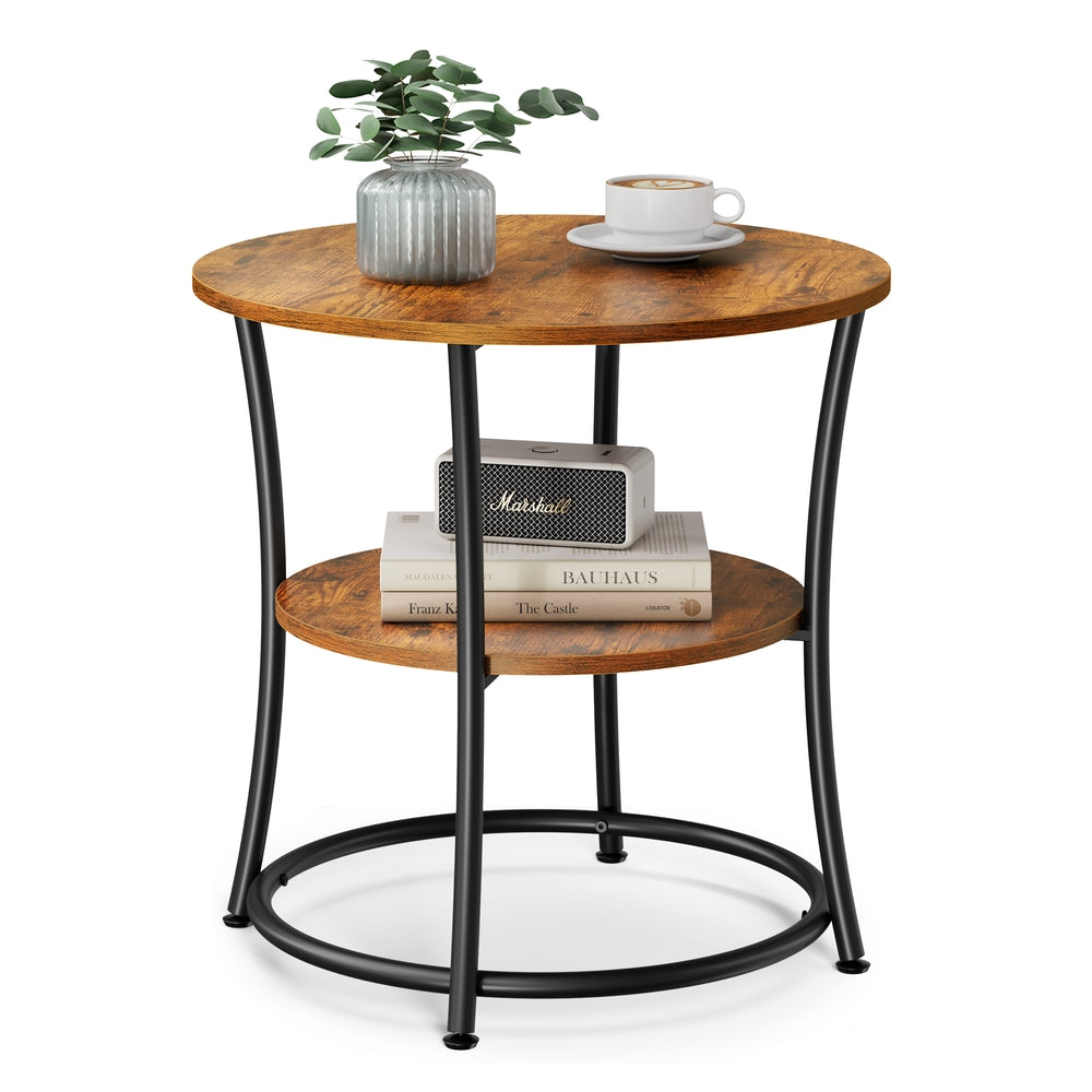 Round End Table With 2 Shelves - product photo 07