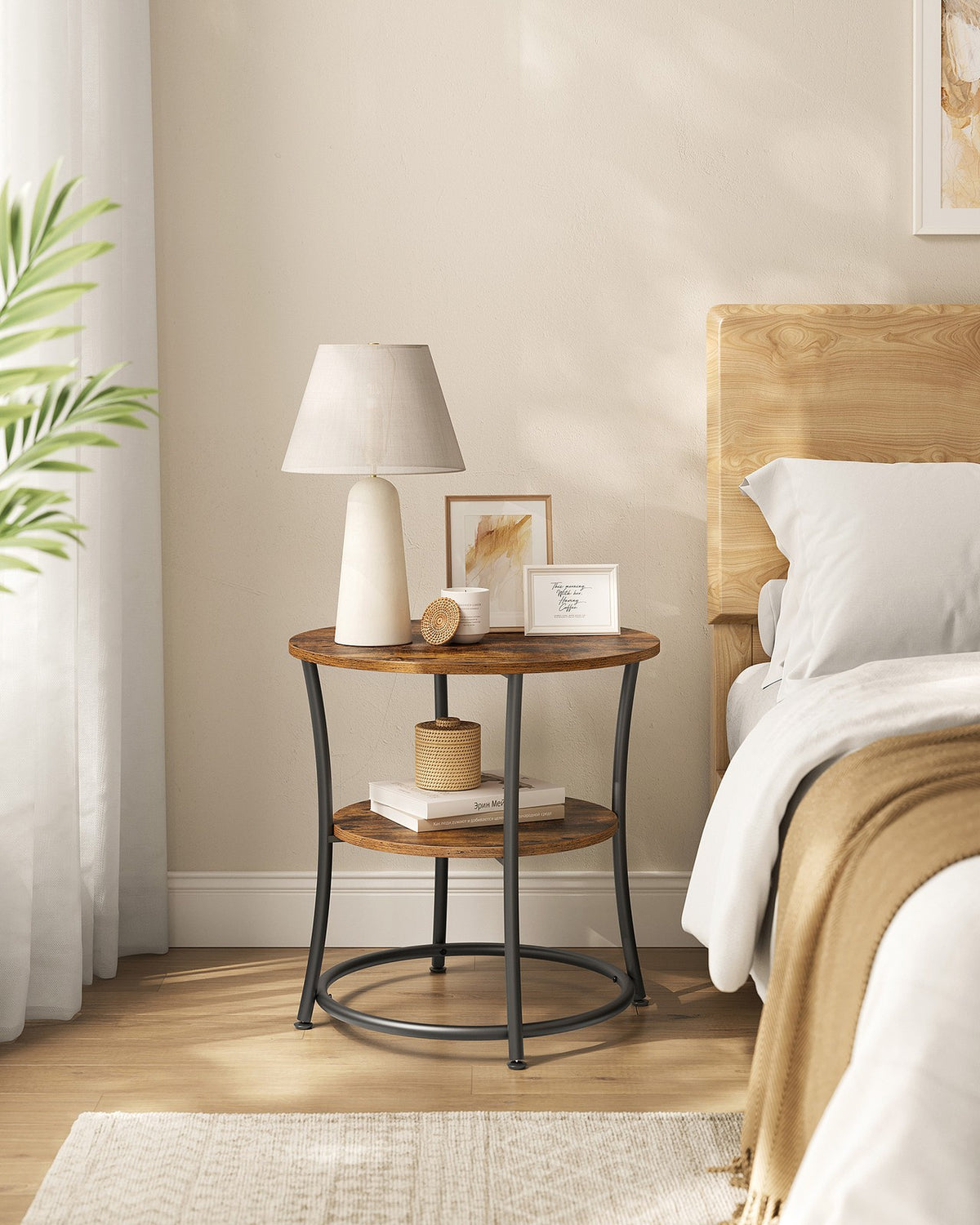 Round End Table With 2 Shelves - product photo 13