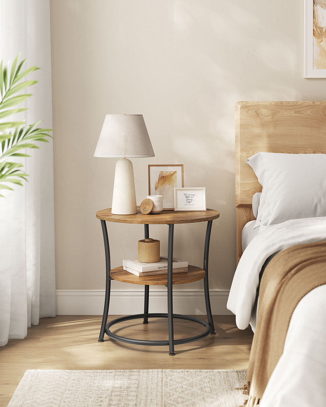 Round End Table With 2 Shelves - product photo 19