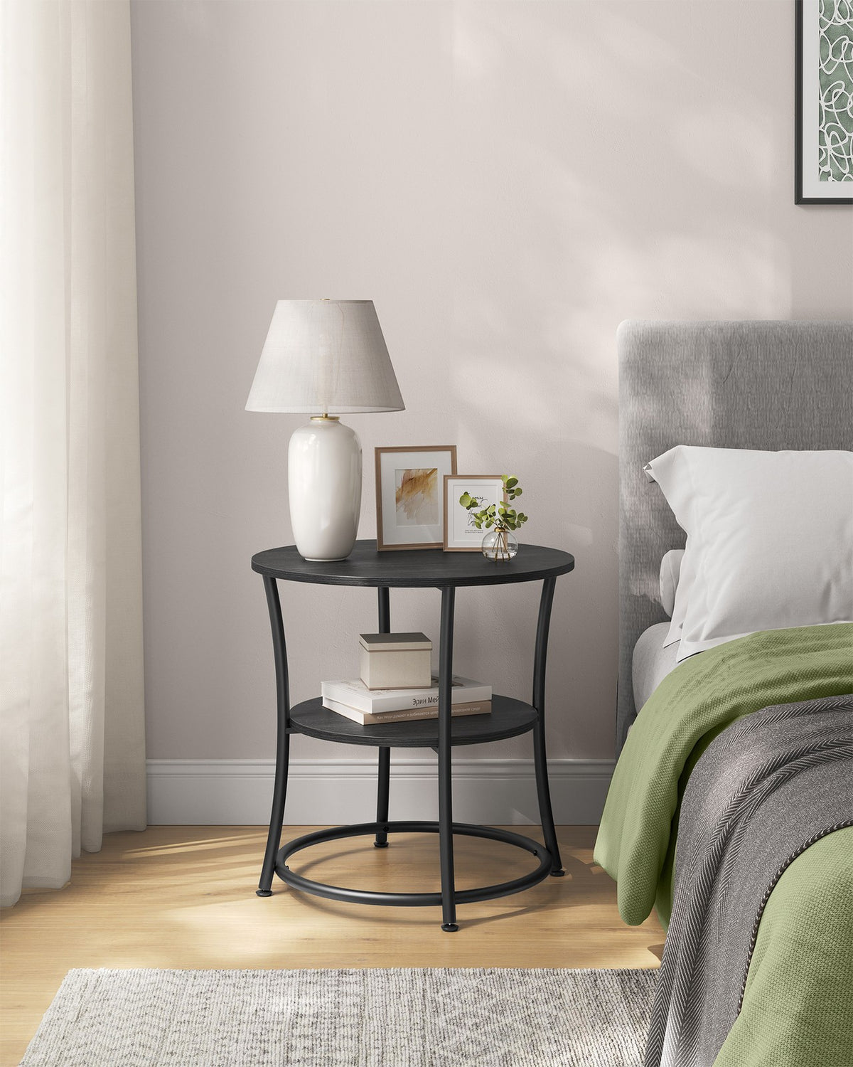 Round End Table With 2 Shelves - product photo 26