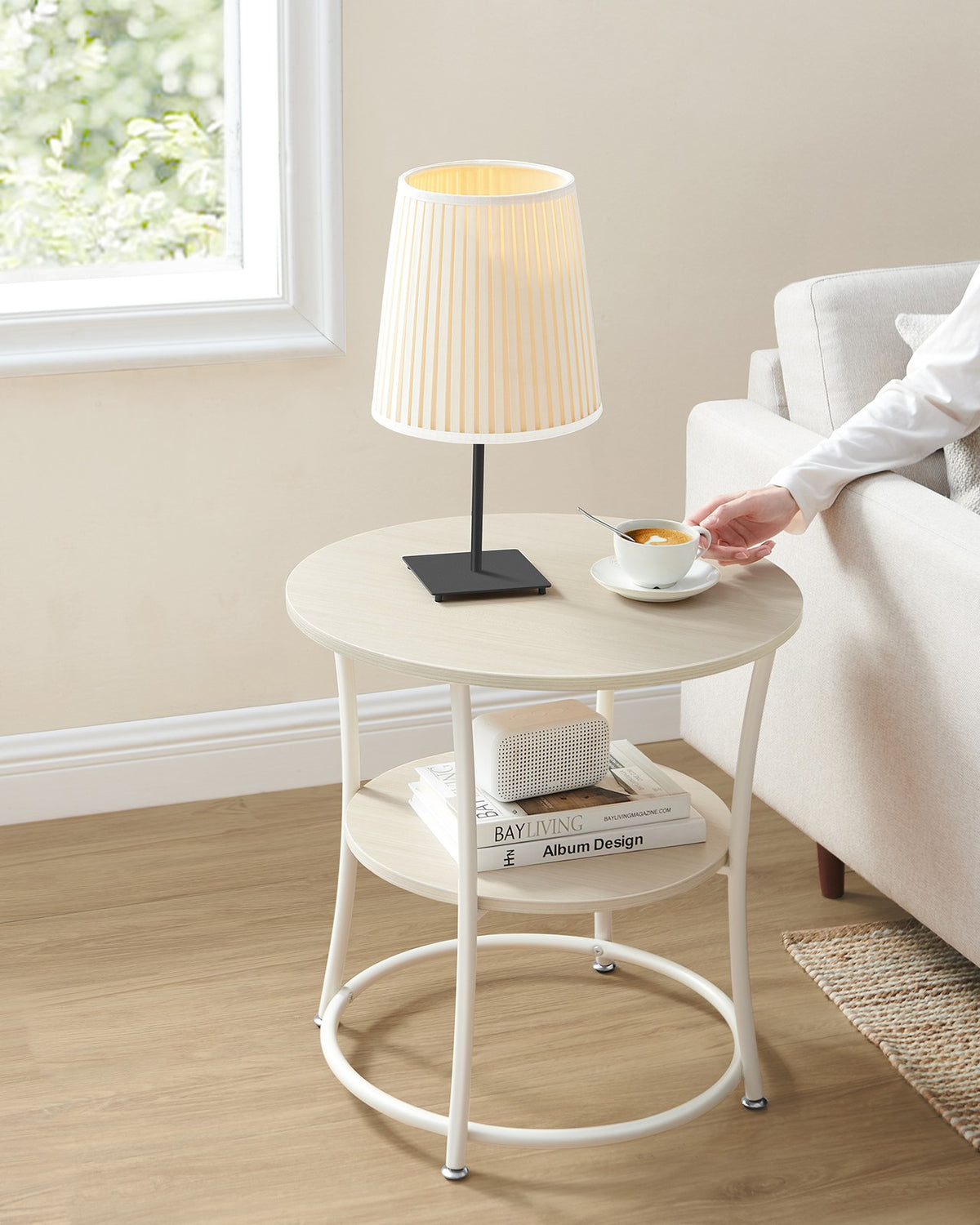 Round End Table With 2 Shelves - product photo 36
