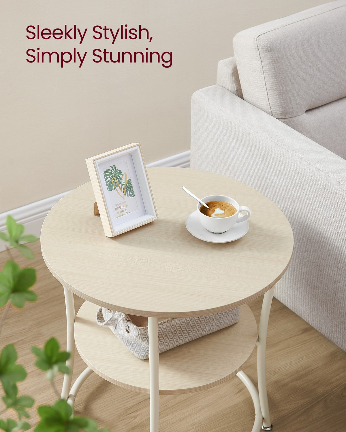 Round End Table With 2 Shelves - product photo 37