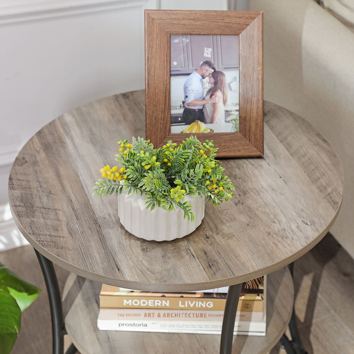 Round End Table With 2 Shelves - product photo 45
