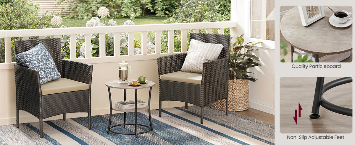 Round End Table With 2 Shelves - product photo 47
