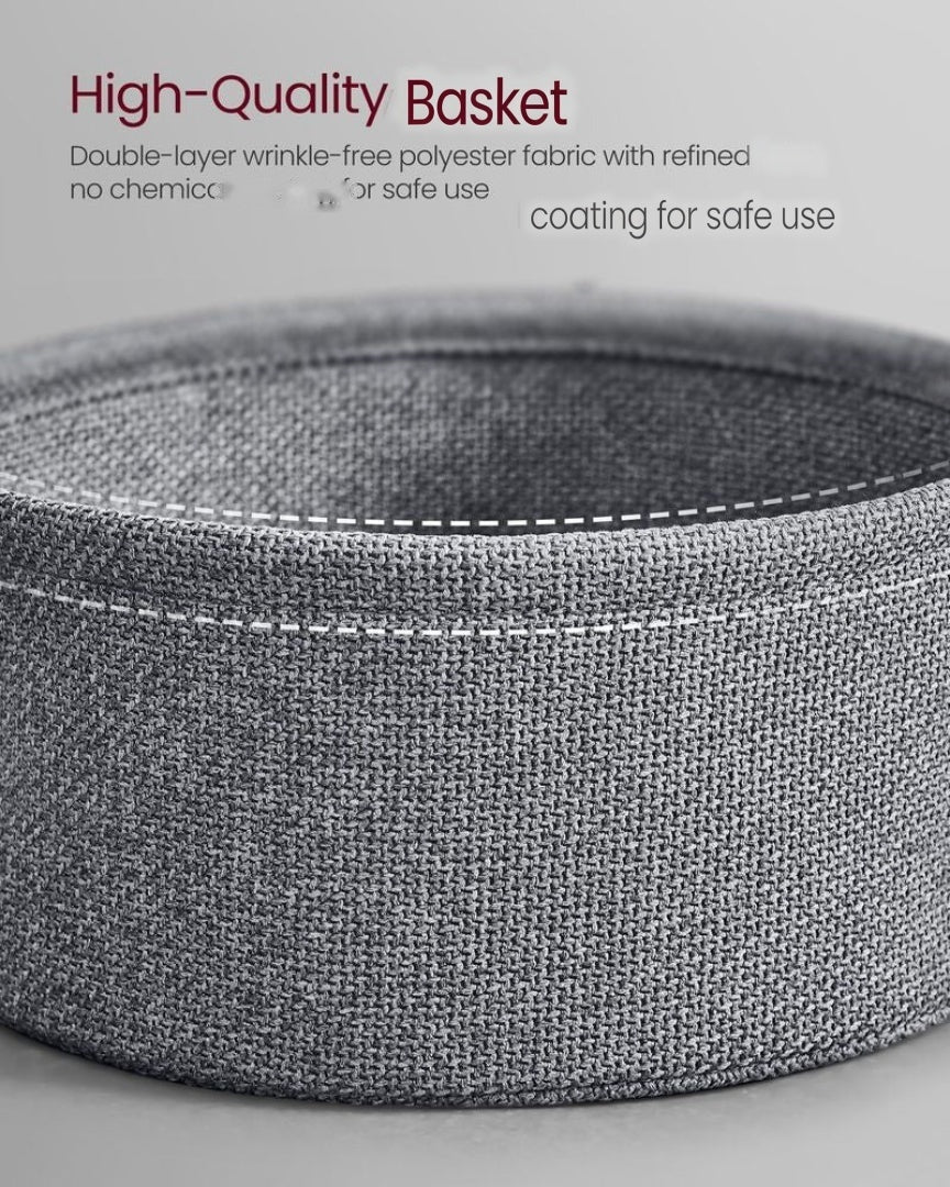 Round Side Table with Charging Station and Fabric Basket Storage – product view 32 | Ridgefield Furniture