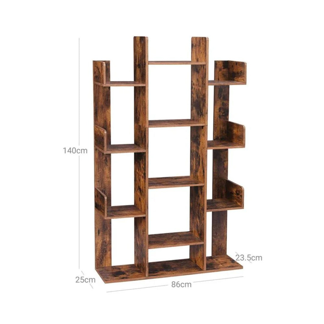 Tree Shaped Bookcase With 13 Storage Compartments – product view 6 | Ridgefield Furniture