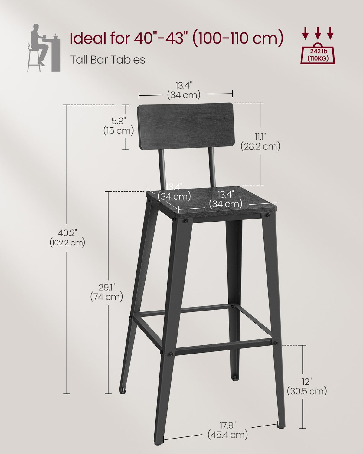 Set Of 2 Bar Stools - product photo 10