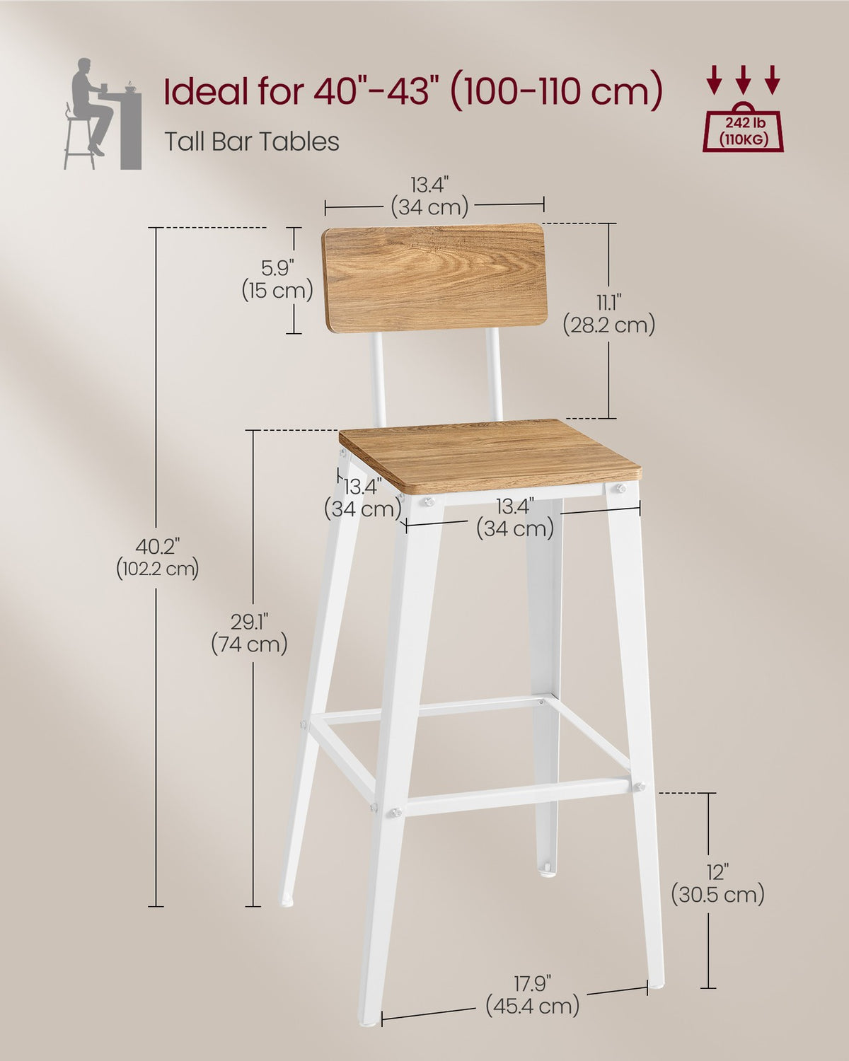 Set Of 2 Bar Stools - product photo 21
