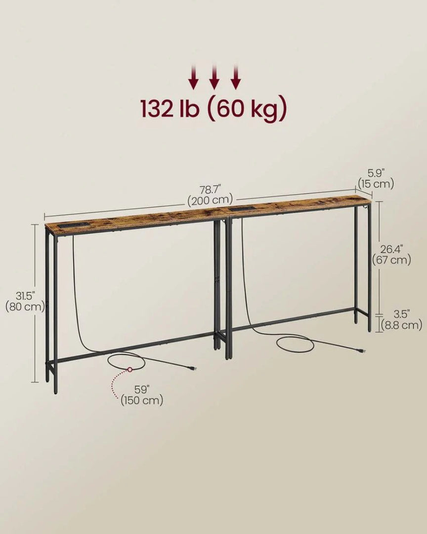 Console Table Set Of 2 With Power Outlets – product view 7 | Ridgefield Furniture