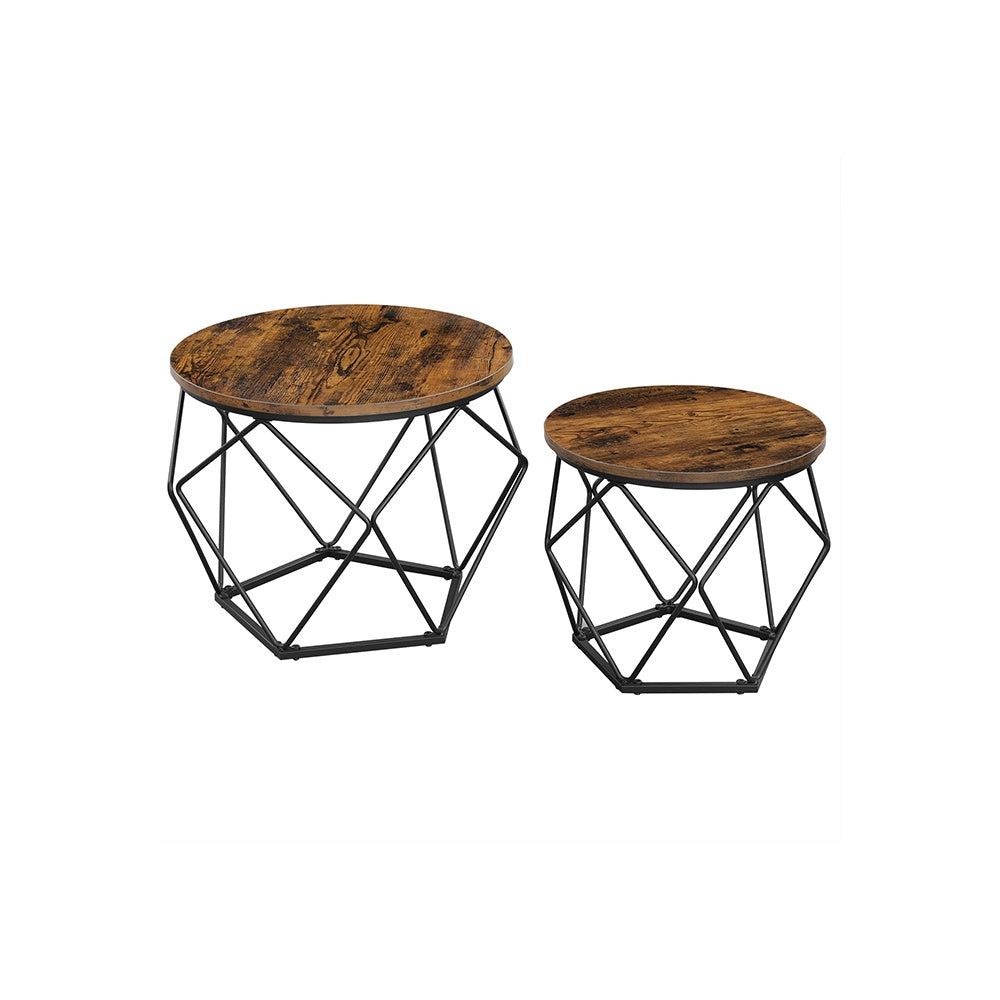 Set Of 2 Round Coffee Tables, Nesting Side Tables 19.7 And 23.6 Inch - product photo 30