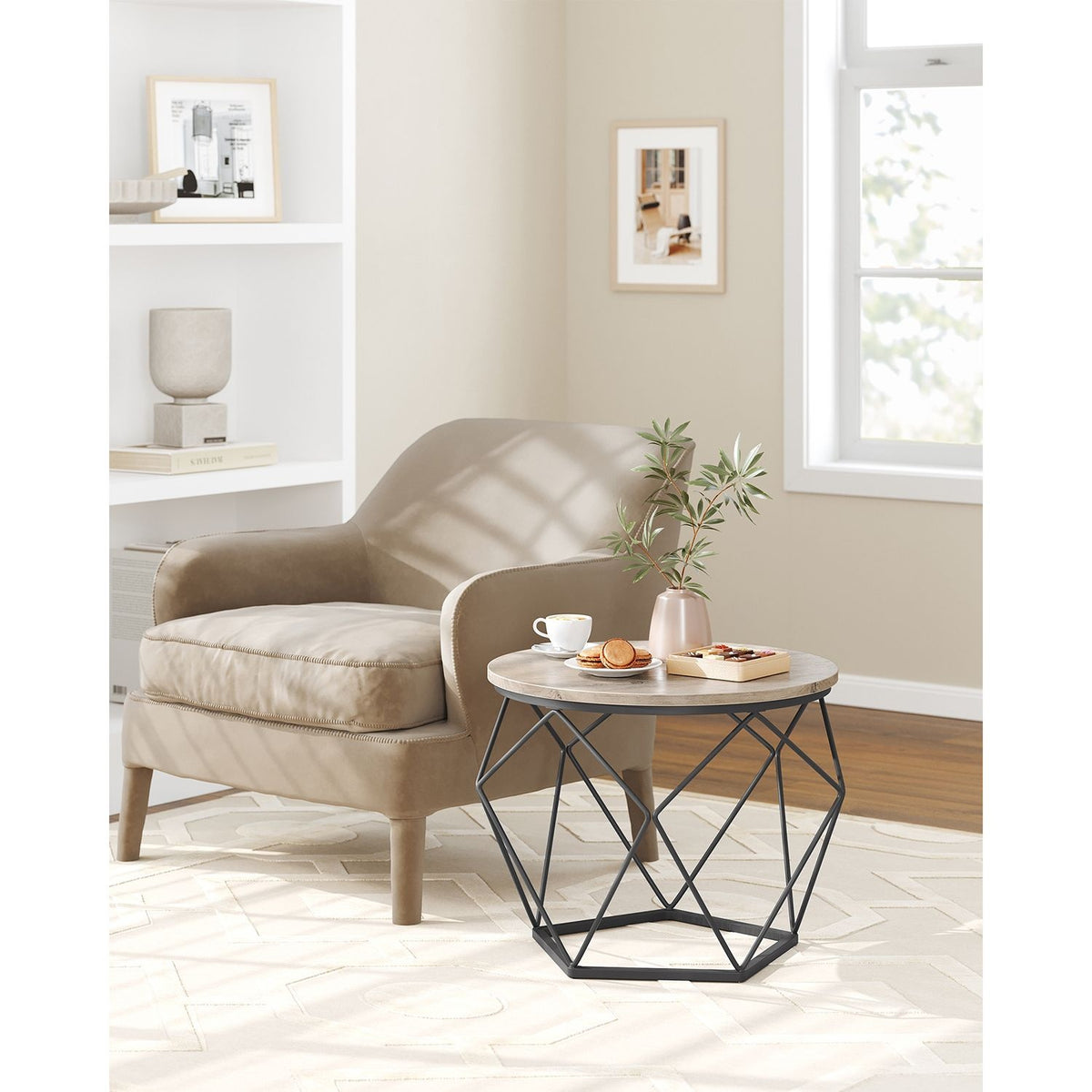 Set Of 2 Round Coffee Tables, Nesting Side Tables 19.7 And 23.6 Inch - product photo 45