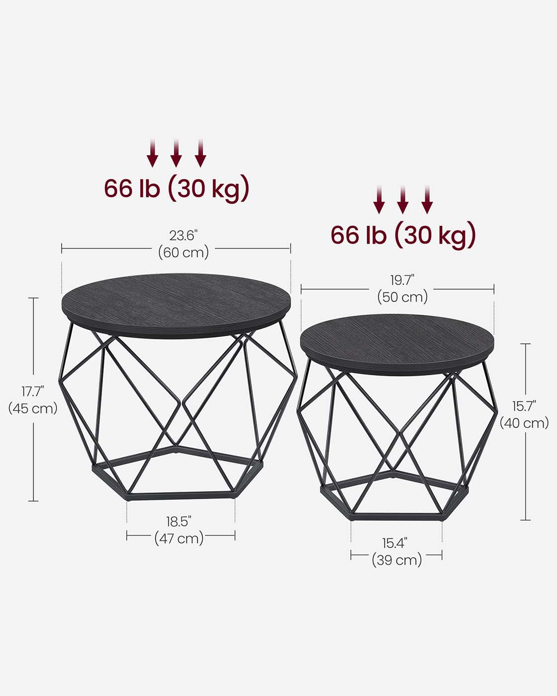 Set Of 2 Small Coffee Table - product photo 15