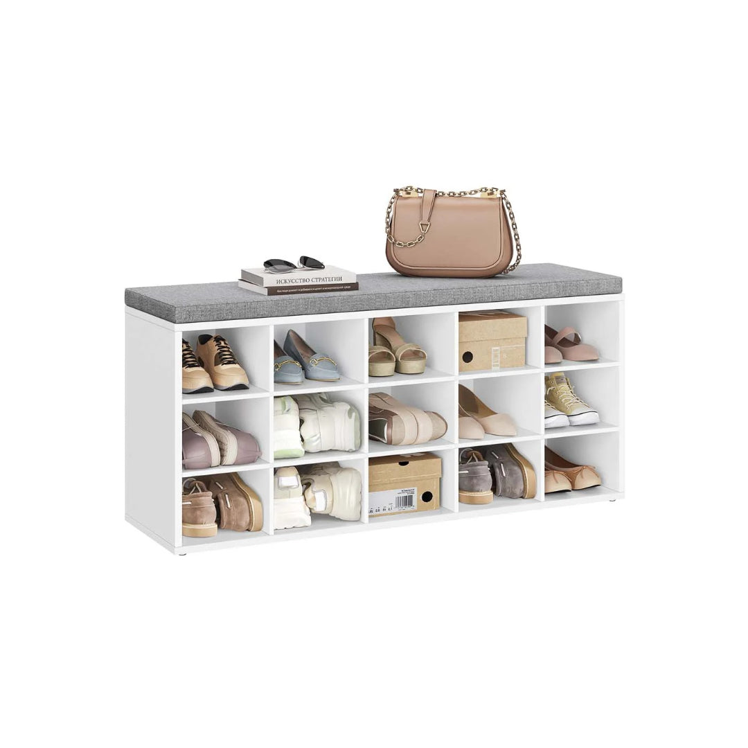 Shoe Storage Bench With Cushion – product view 1 | Ridgefield Furniture