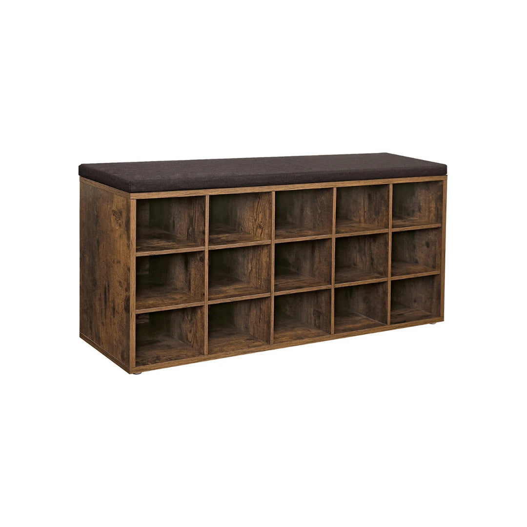 Shoe Storage Bench With Cushion – product view 2 | Ridgefield Furniture