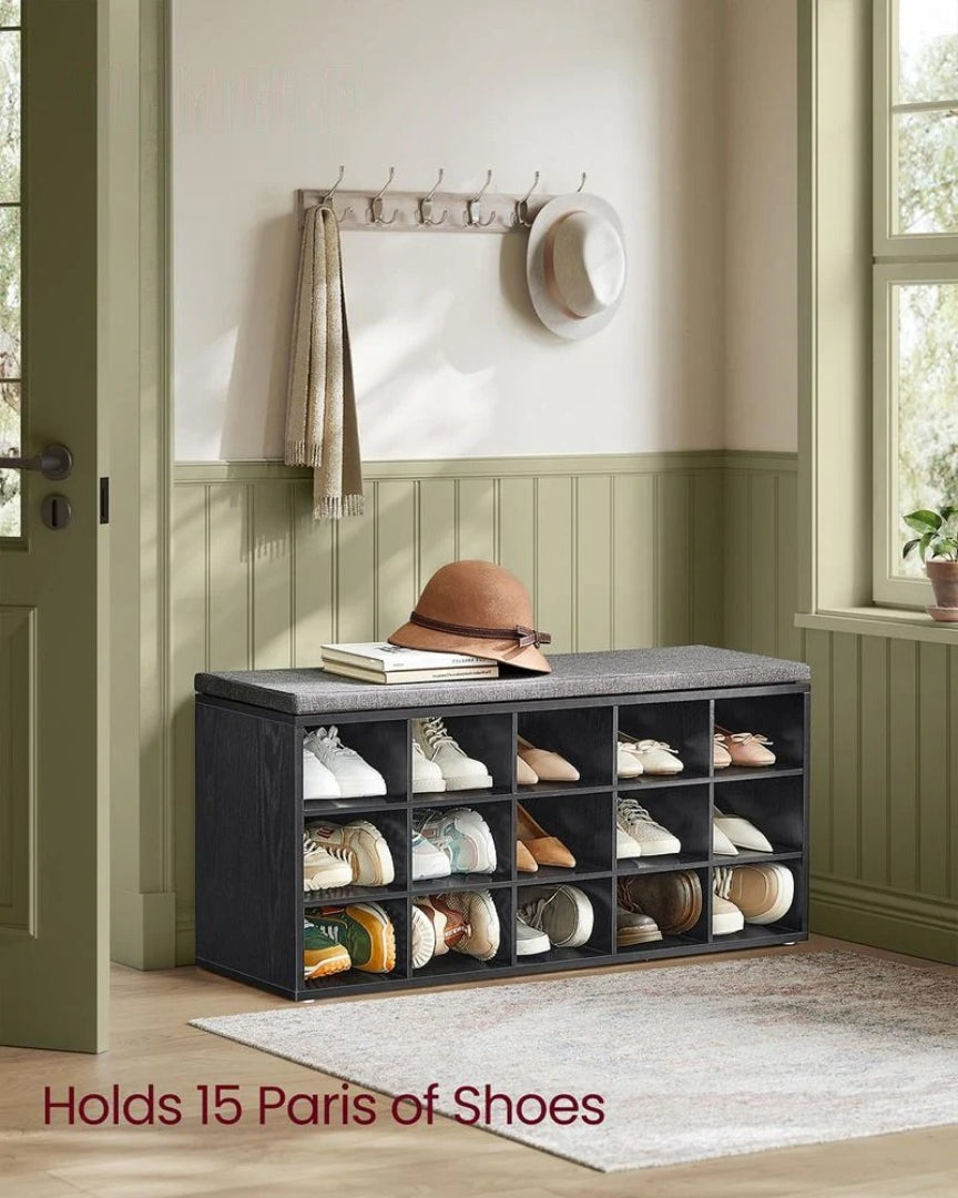 Shoe Storage Bench With Cushion – product view 12 | Ridgefield Furniture