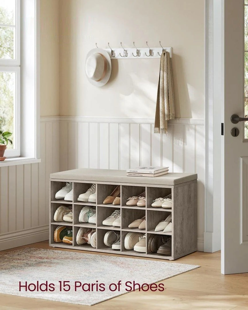 Shoe Storage Bench With Cushion – product view 15 | Ridgefield Furniture