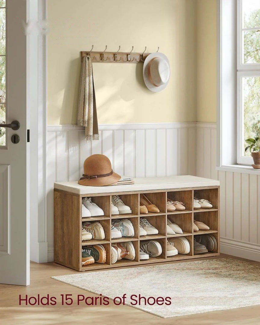 Shoe Storage Bench With Cushion – product view 16 | Ridgefield Furniture