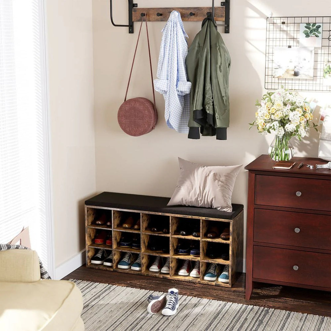Shoe Storage Bench With Cushion – product view 17 | Ridgefield Furniture