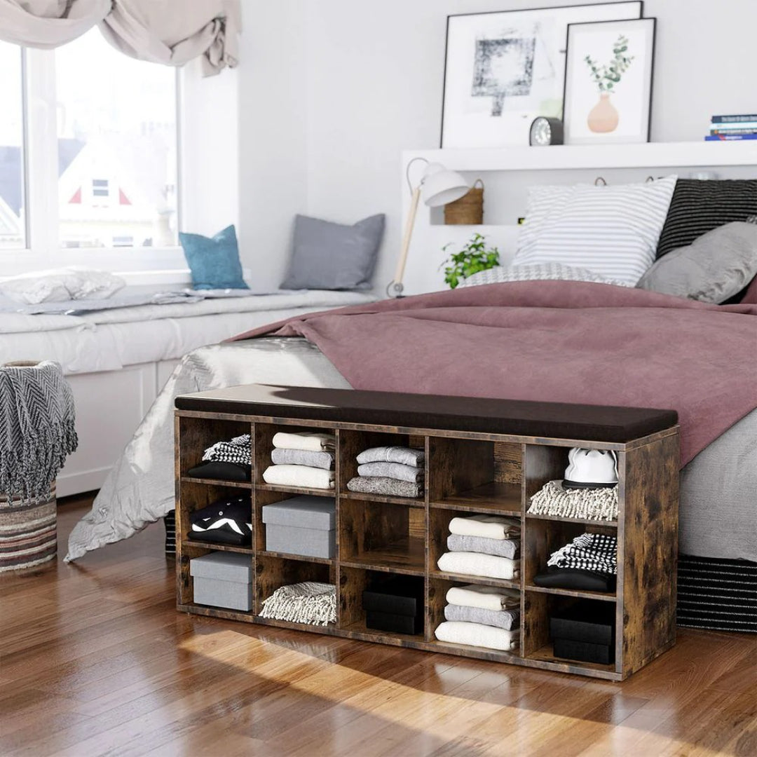 Shoe Storage Bench With Cushion – product view 19 | Ridgefield Furniture