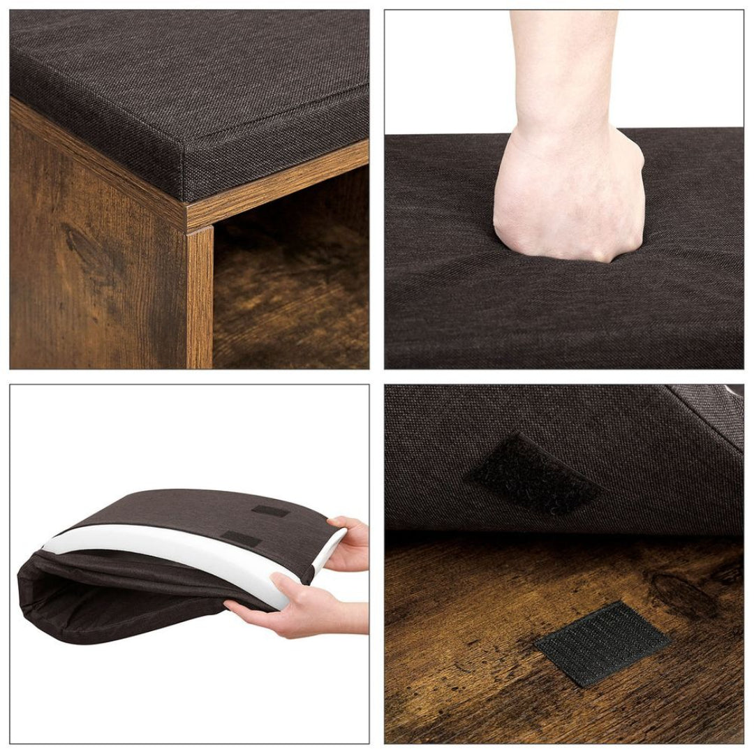 Shoe Storage Bench With Cushion – product view 22 | Ridgefield Furniture