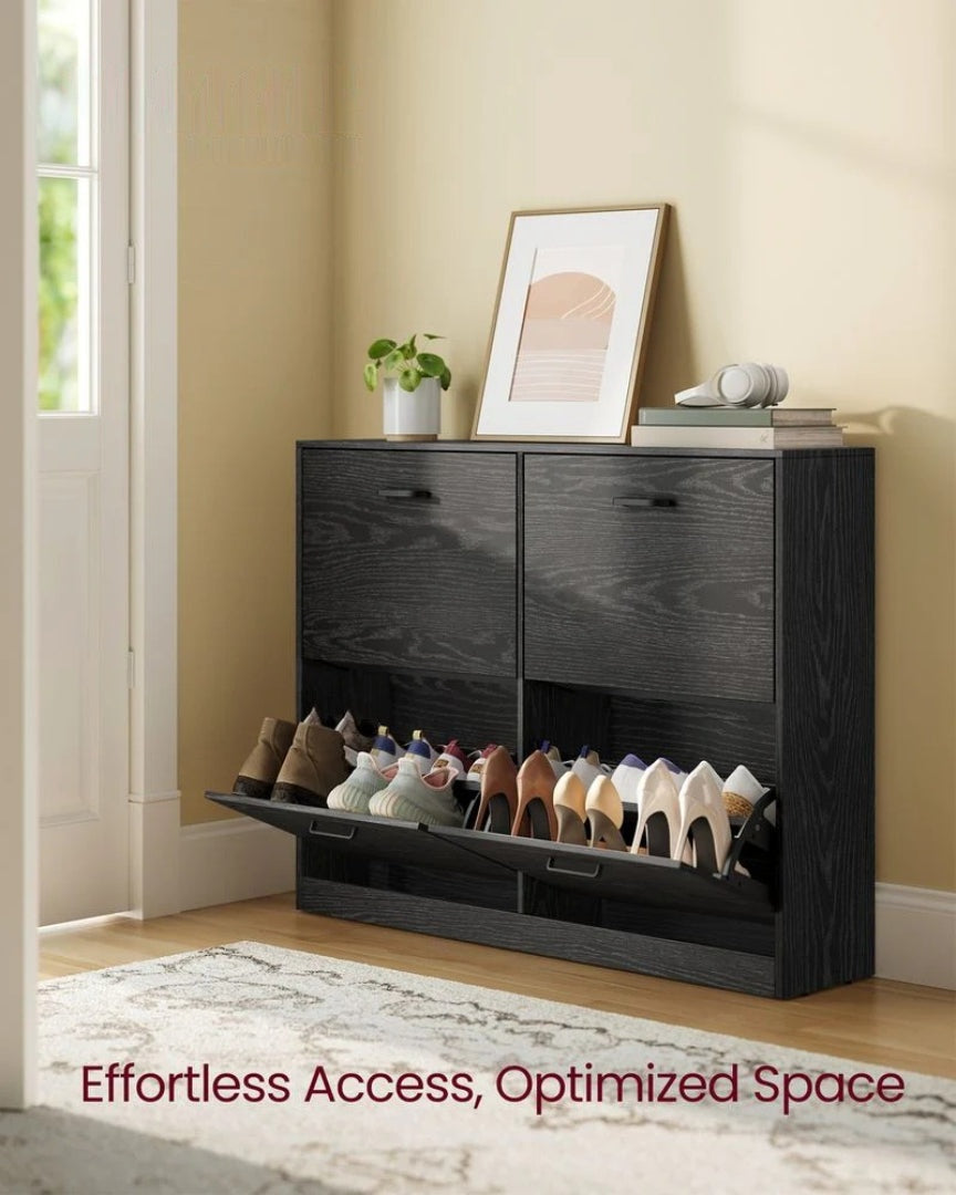 Shoe Cabinet With 4 Flip Doors – product view 2 | Ridgefield Furniture