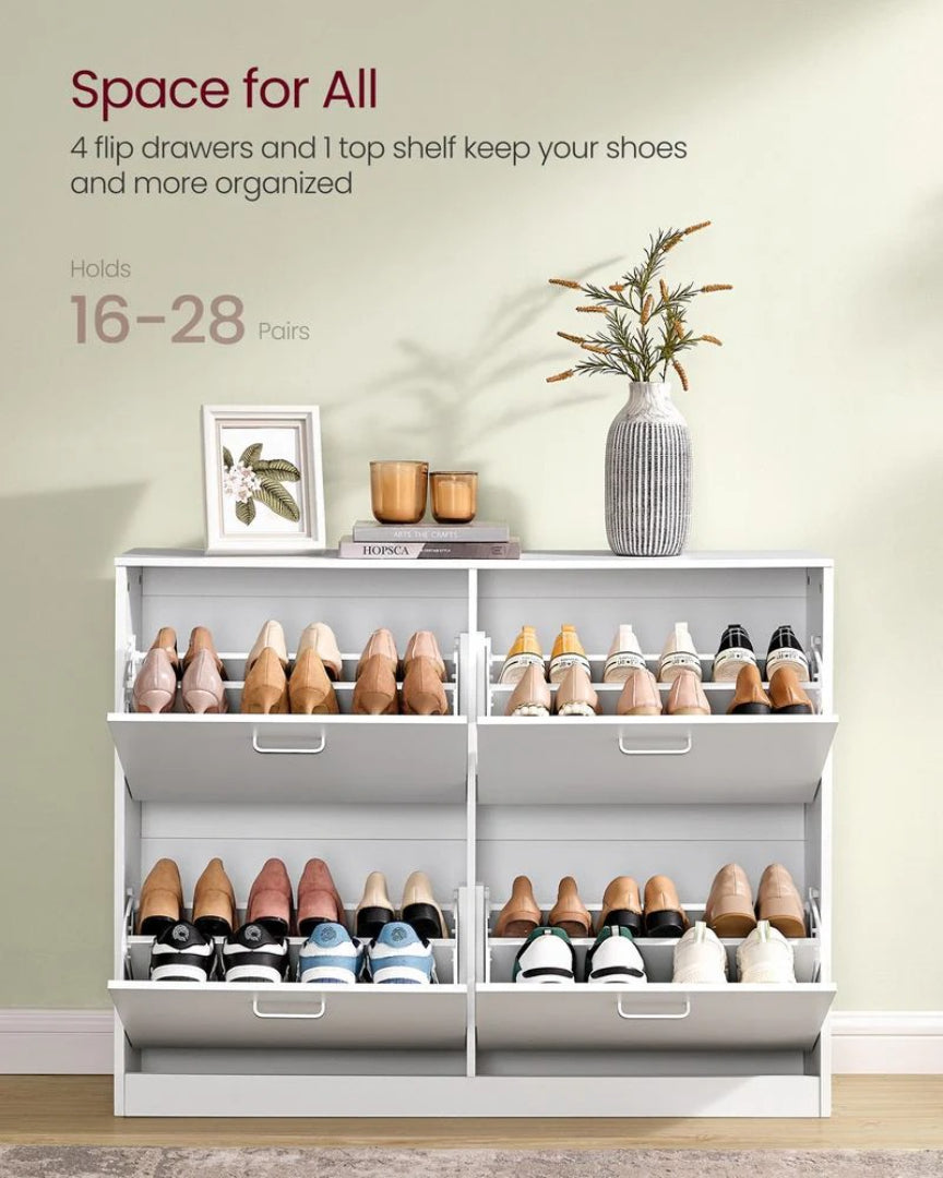 Shoe Cabinet With 4 Flip Doors – product view 3 | Ridgefield Furniture